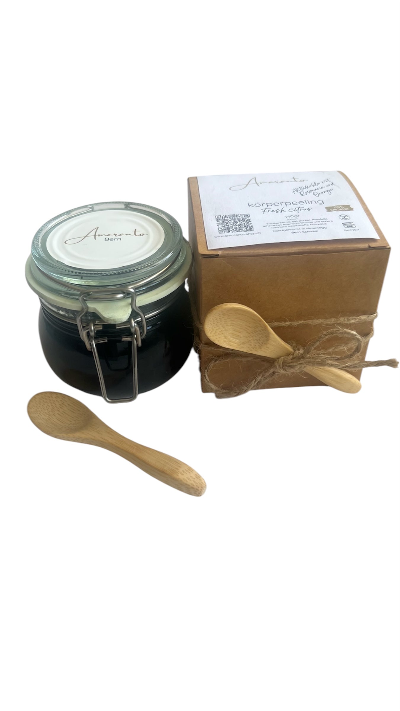 Organisches Peeling mit Ingwer und Zitrone 140 g.