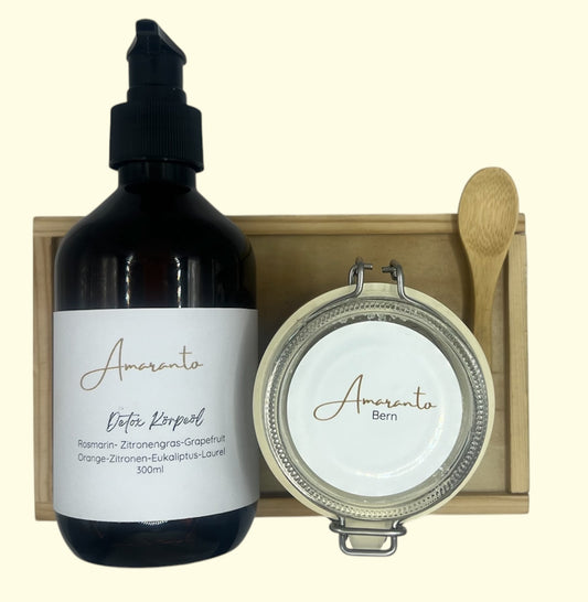 Detox-Kit - PEELING + KÖRPERÖL. Das perfekte Duo für deine Haut