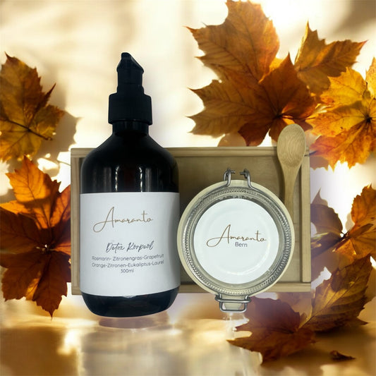 Detox-Kit - PEELING + KÖRPERÖL. Das perfekte Duo für deine Haut