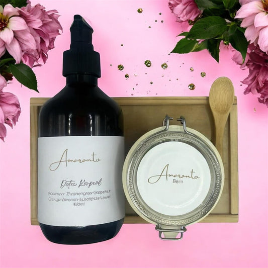 Detox-Kit - PEELING + KÖRPERÖL. Das perfekte Duo für deine Haut